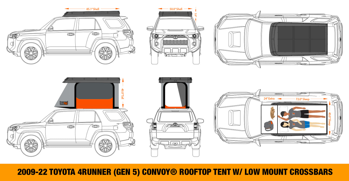 BA Tents - Convoy - Toyota 4Runner (2009-2024 5th Gen)