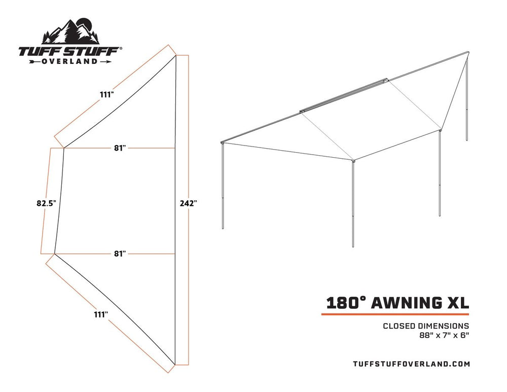 Tuff Stuff - 180 Degree XL Awning